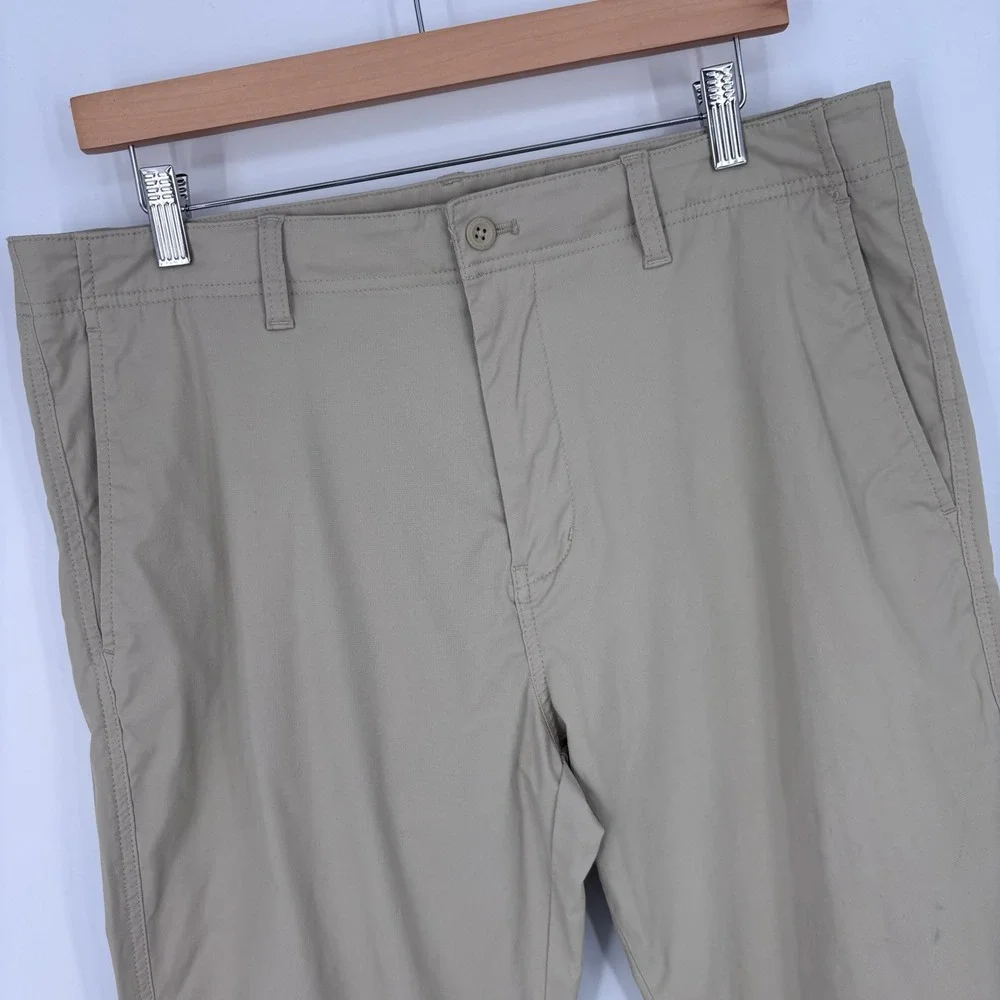 Duck Head Harbor Performance Chino Pants Mens 35x25 (Tag 36x30) Khaki Hemmed